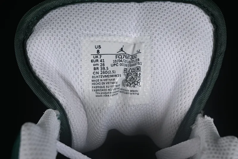 All categories Air Jordan Jordan series basketball shoes Air Jordan 1 Low Z version Air Jordan 1 Low AJ1 Joe 1 white and green low-top cultural casual sneakers FQ7687-300